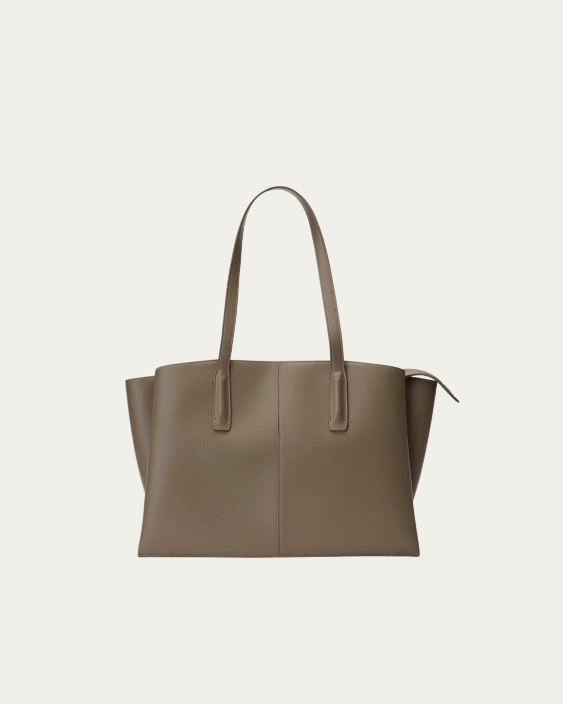 Leather tote bag woman tote Taupe good