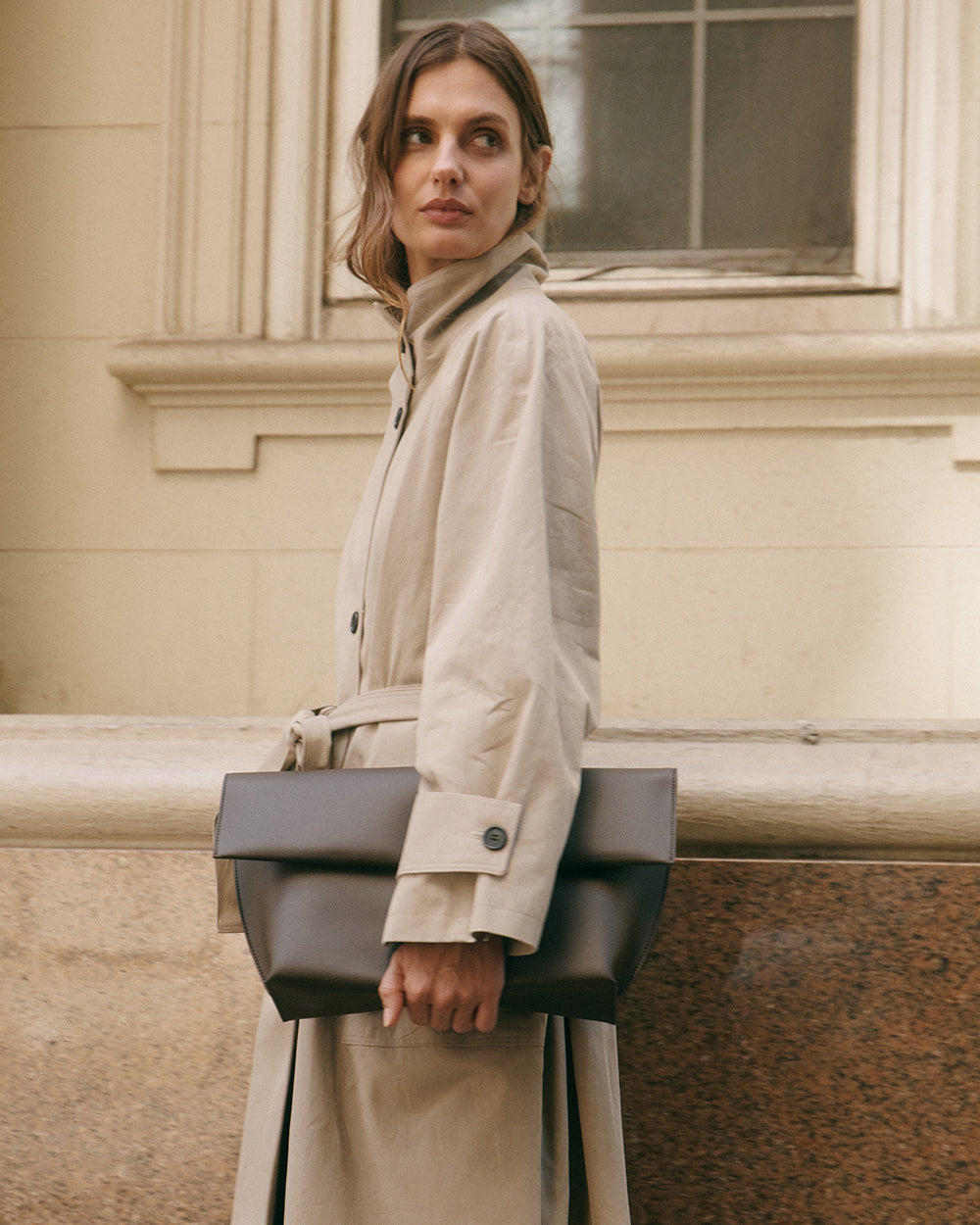 Seamed Clutch Espresso
