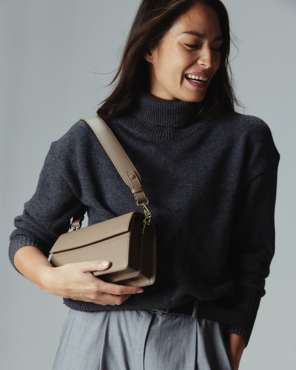 Mini Shoulder Bag Taupe Freja New York