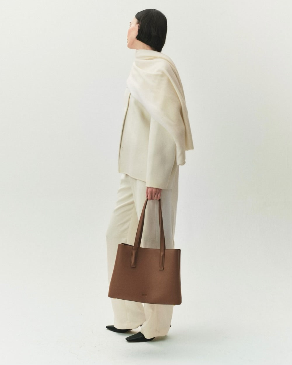 TRAUM.linokekena□new.335-originalリネンtote Linnea Tote Chestnut