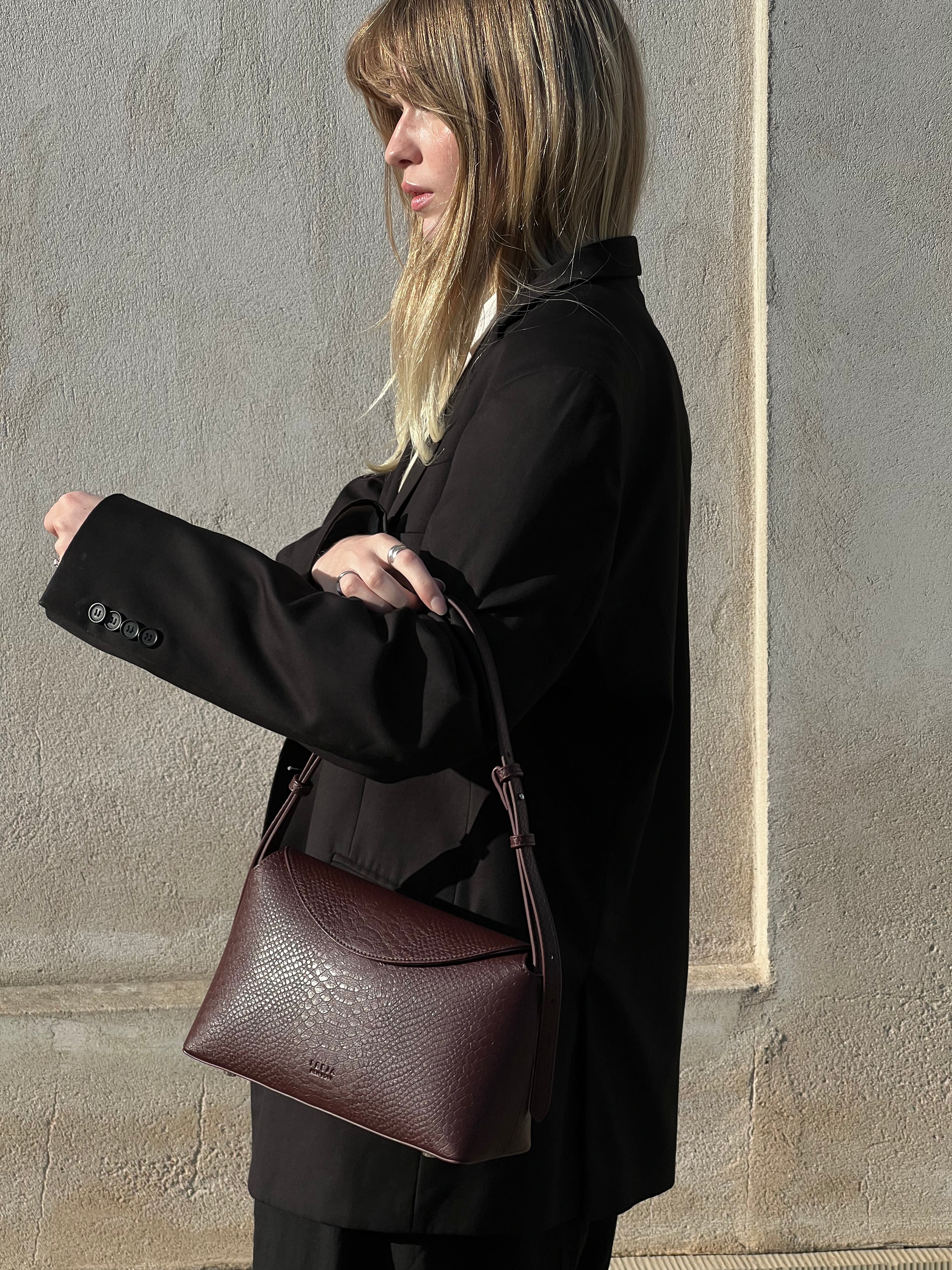 Hudson Bag Berry Croc