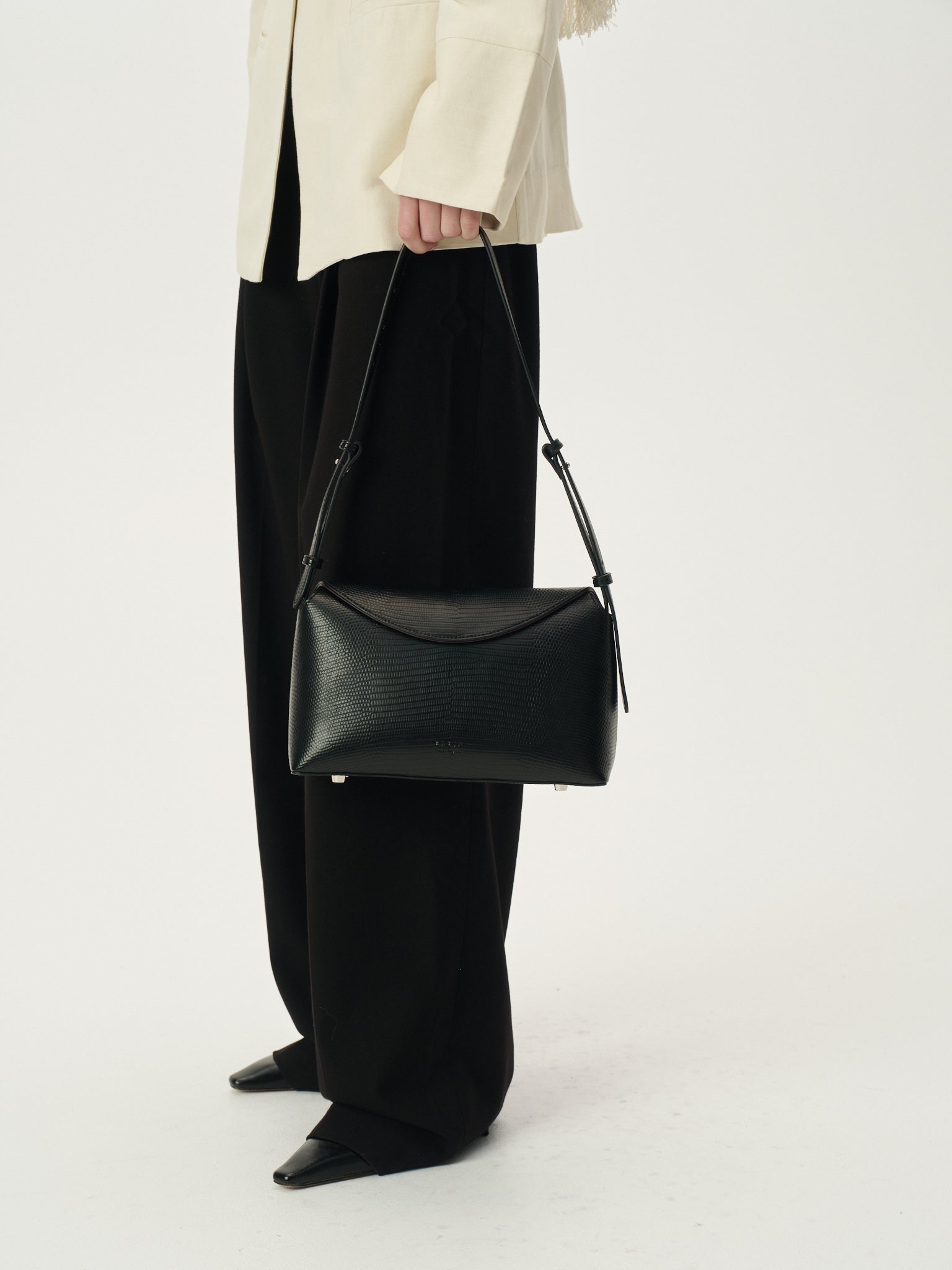 Hudson Bag Black Lizard