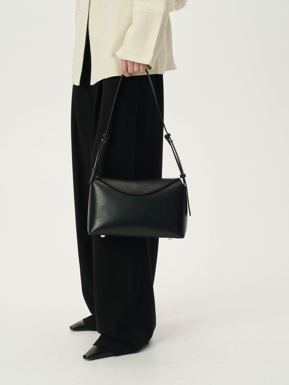 Hudson Bag Black Lizard