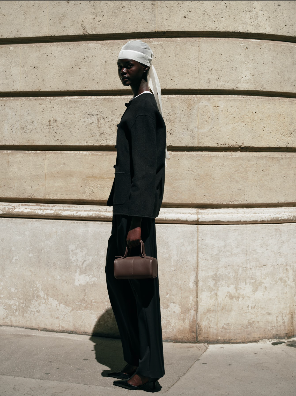 Jane bag in espresso - Paris campaign shoot 