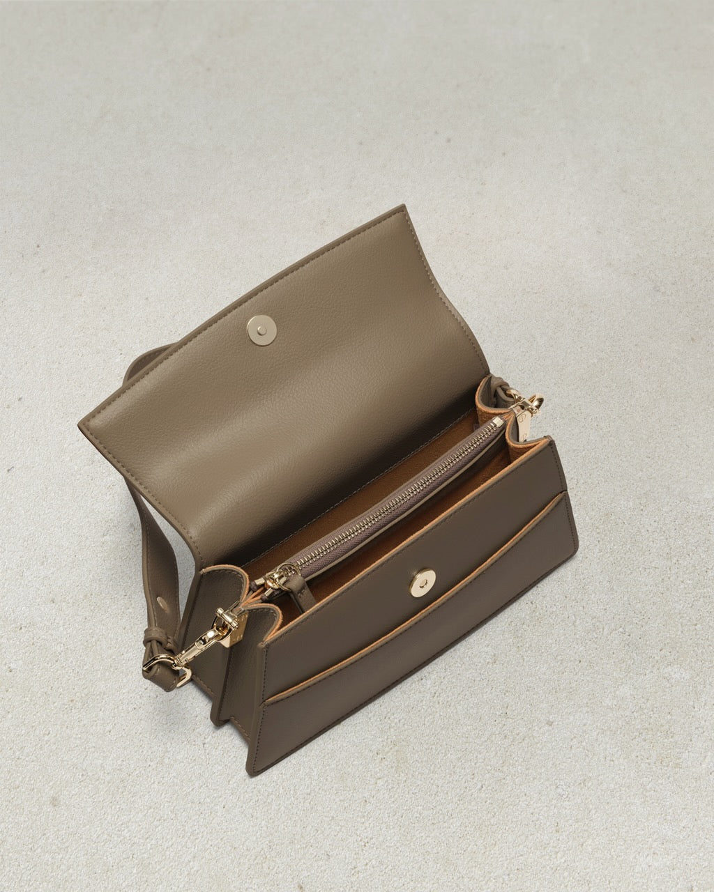 Taupe discount leather purse