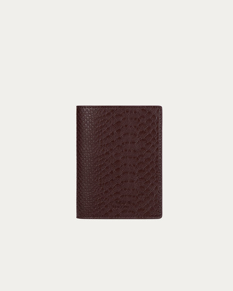 Carter バーガンディ レザー ブリーフケース Passport Cover Berry Croc