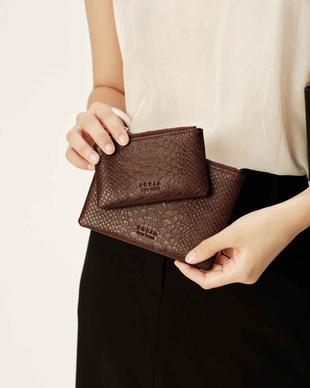 Zip Pouch 8 Berry Croc Zip Pouch 8 Berry Croc