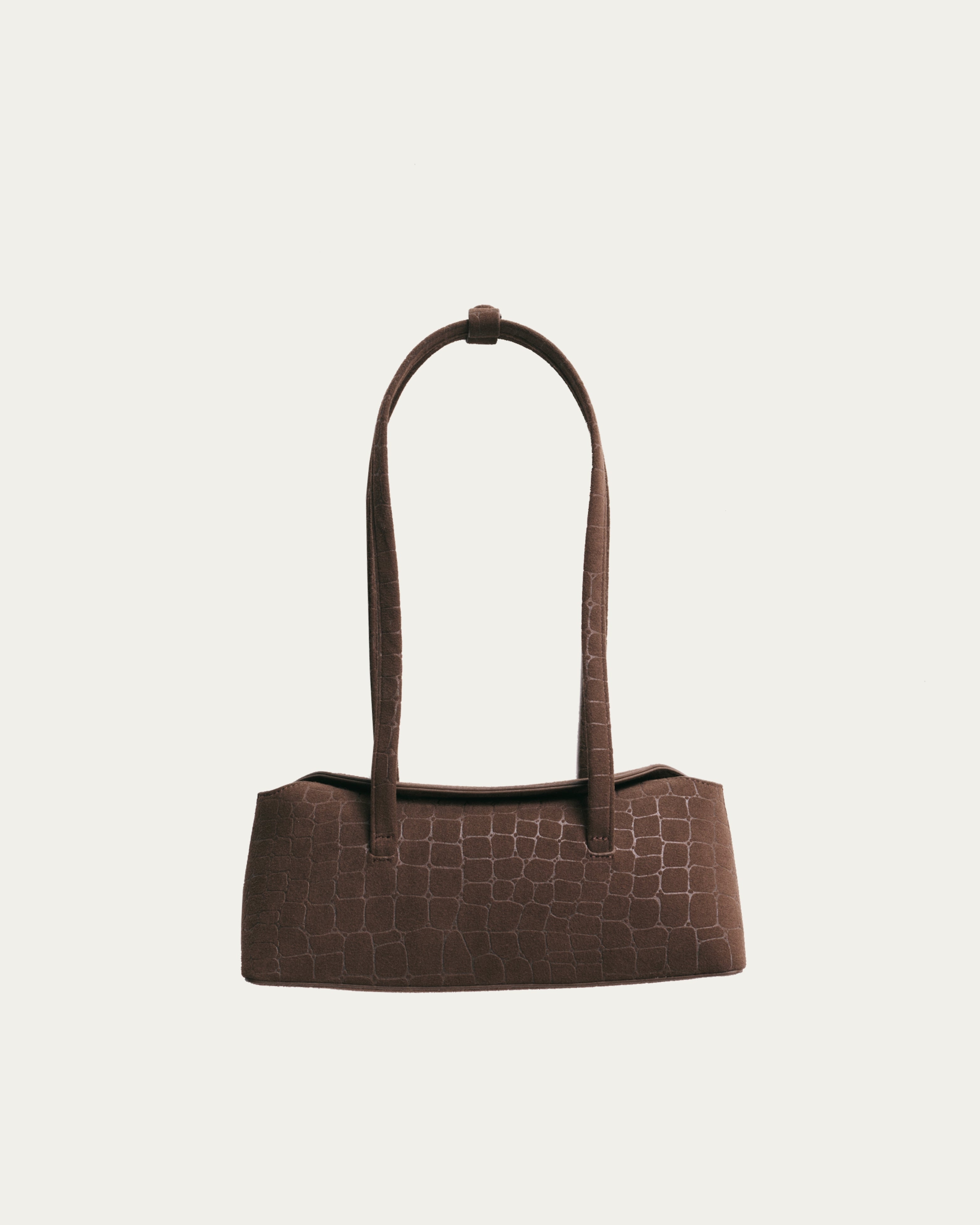 ヴァーティゴ/マーキュリー・イヤーズ Mini Chrystie Bag Chocolate Suede Croc
