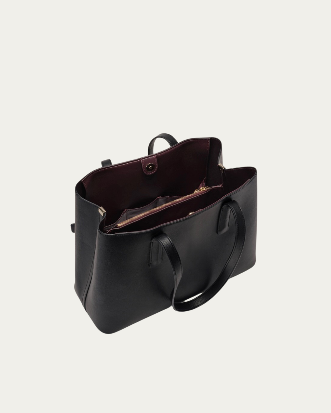 Linnea Tote Black Luxury Vegan Work Bag Freja New York