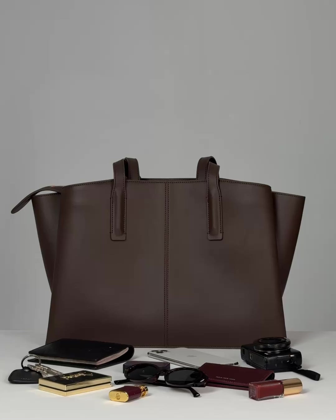 Paloma Tote Espresso - Luxury Vegan Work Bag